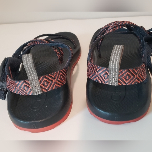 Chaco ZX1 Ecotread Padded Eclipse Sandals Girls Size 6 Kids JR Orange Black - Picture 7 of 16